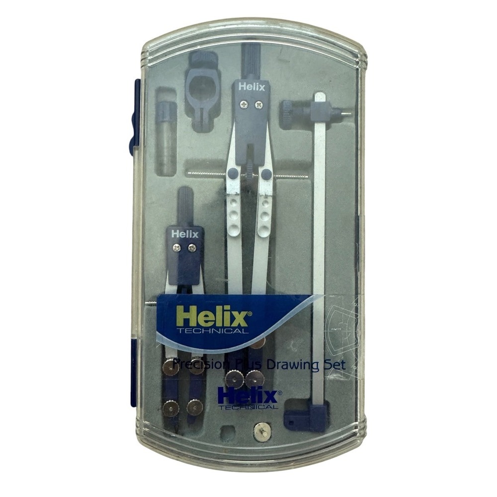 Helix Technical Precision Plus Drawing Set A33002 Compass Geometry Kit Navy Blue